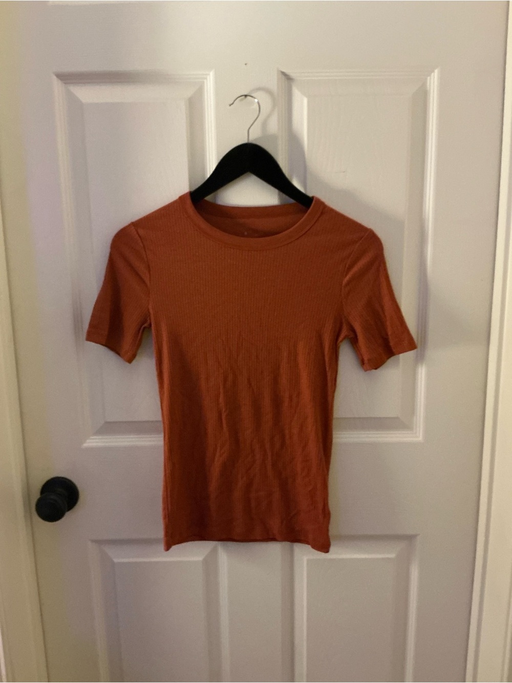 A New Day burnt orange short sleeved jersey top 🍊NEVER WORN